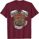 1950 Panhead Motorcycle Vintage Distressed Biker Chopper Rat T-Shirt - T-Shirt | Maroon