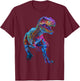 Allosaurus Dinosaur Motif Illustration Allosaurus T-Shirt - T-Shirt | Maroon