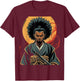 Afro American Samurai Anime Cartoon Japanese Bushido Warrior T-Shirt - T-Shirt | Maroon