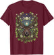 Art Nouveau Cernunnos Stag Bohemian Nature Moon Phases Wicca T-Shirt - T-Shirt | Maroon