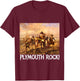 Plymouth Rock! Thanksgiving Pilgrims Rocking Guitars & Drum T-Shirt - T-Shirt | Maroon