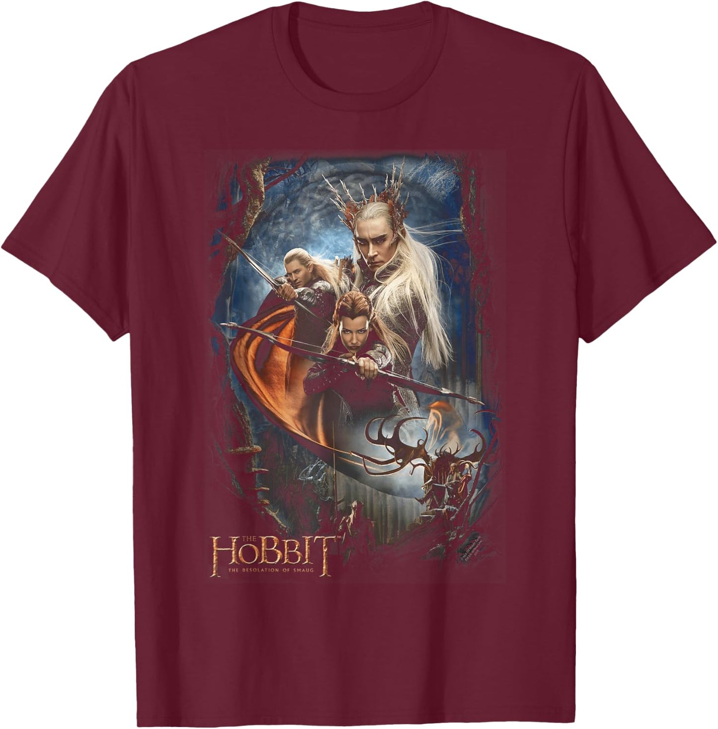 Hobbit Thranduil's Realm T-Shirt - T-Shirt | Maroon