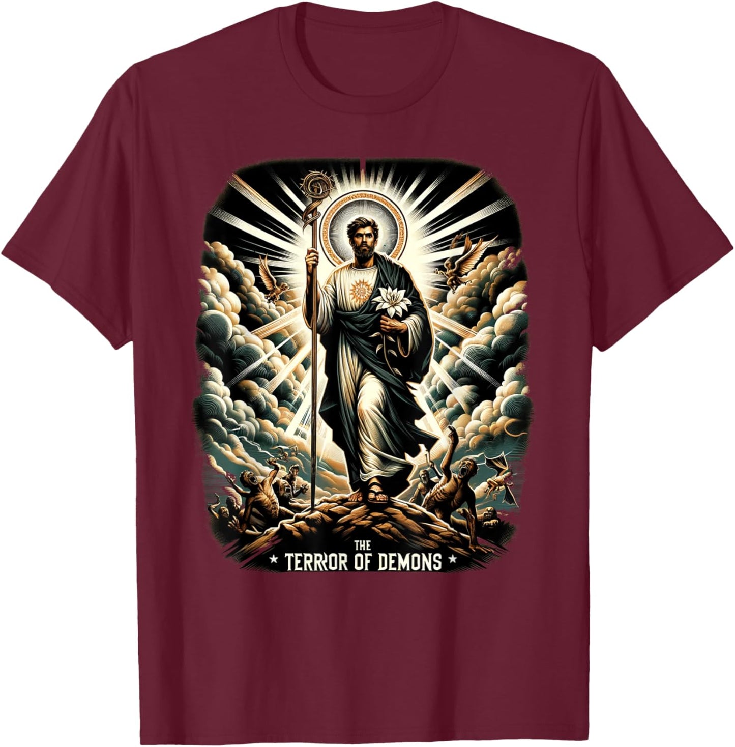 Saint Joseph Catholic Father And Worker T-Shirt - T-Shirt | Maroon