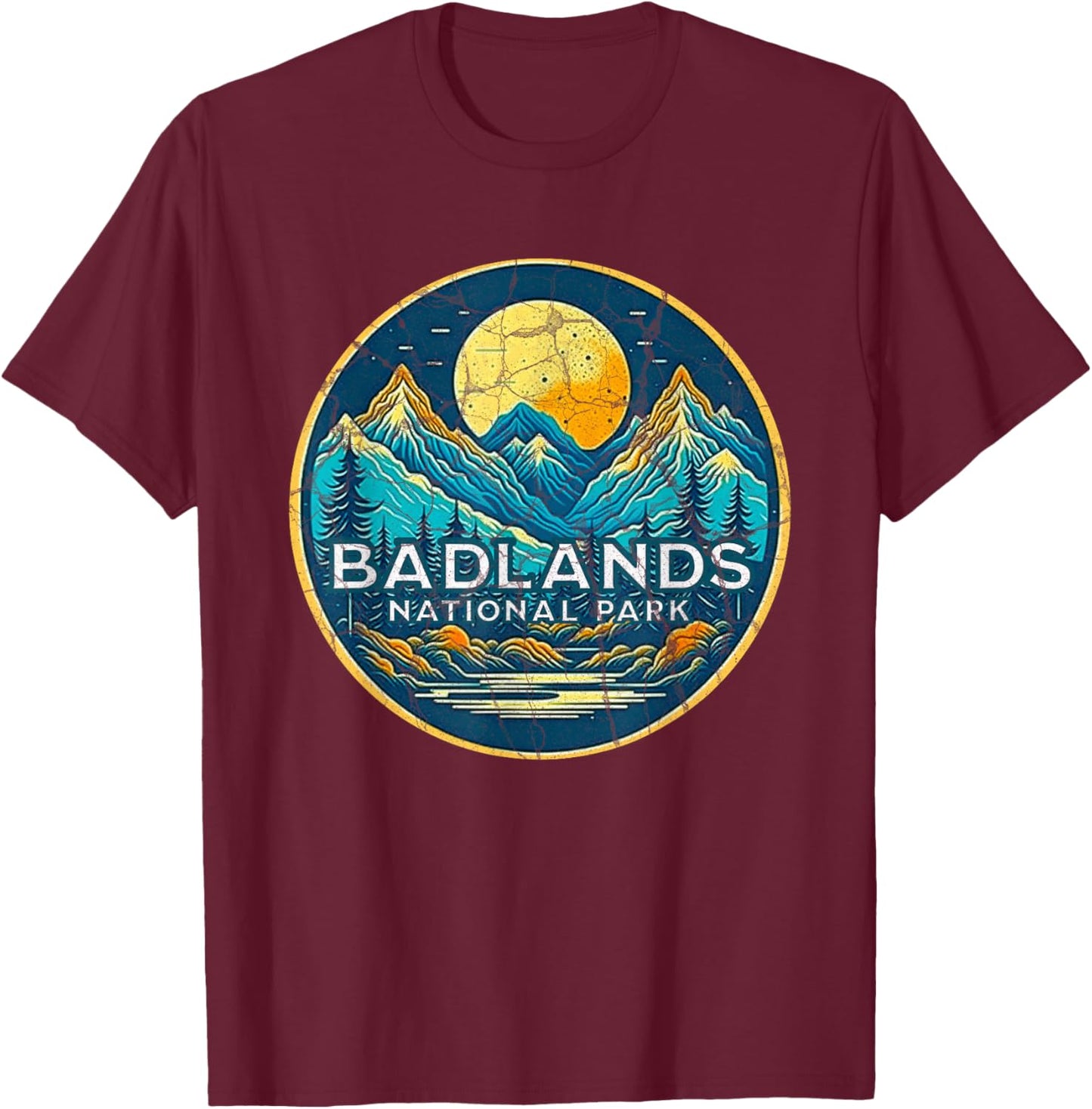 Badlands National Park T-Shirt - T-Shirt | Maroon
