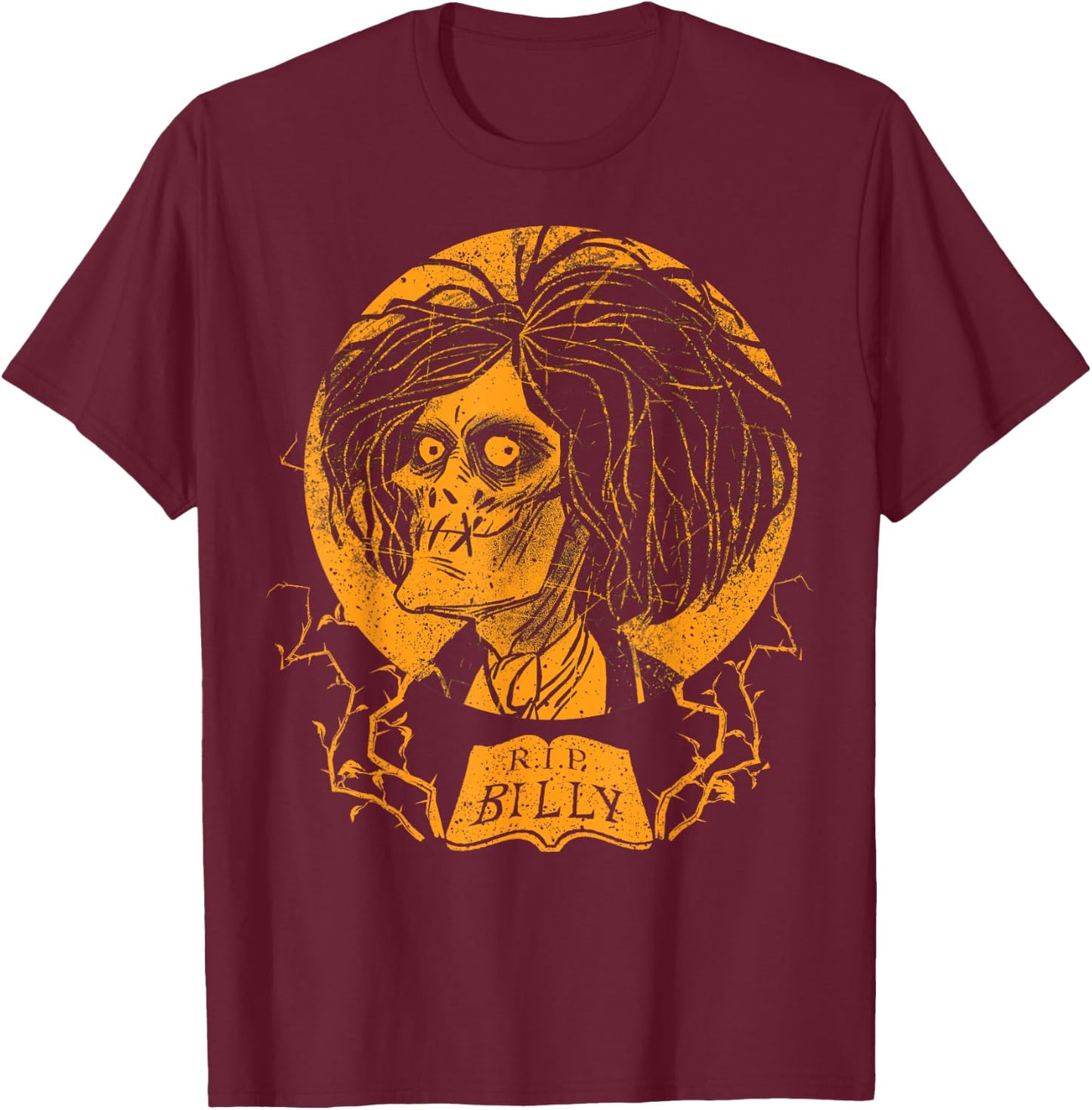 Disney Hocus Pocus RIP Billy Halloween Tombstone Retro T-Shirt - T-Shirt | Maroon