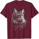 Maine Coon Cat Eyes Kitty Kitten Cat Artwork Cat Face T-Shirt - T-Shirt | Maroon