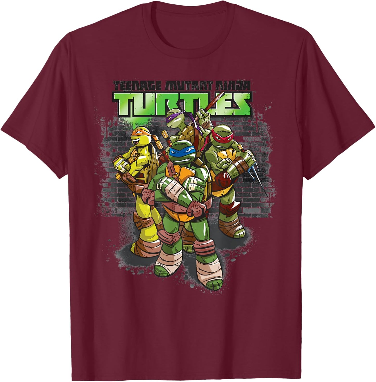 TMNT Turtle Stance T-Shirt - T-Shirt | Maroon