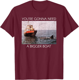 Jaws Screen Grab You're Gonna Need A Bigger Boat T-Shirt - T-Shirt | Maroon