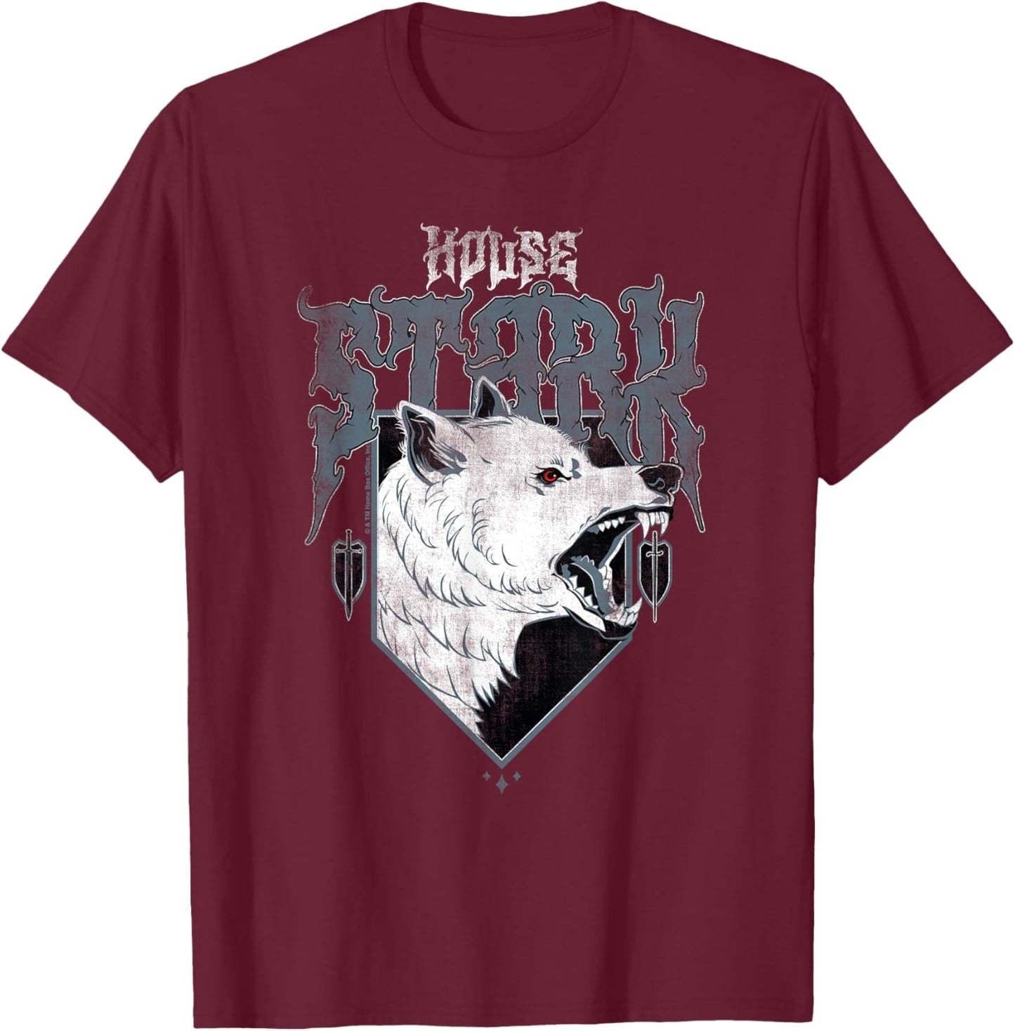 Game of Thrones House Stark Wolf T-Shirt - T-Shirt | Maroon