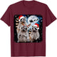 Funny Christmas Moon Howling Raccoon Xmas Men, Women, Kid T-Shirt - T-Shirt | Maroon