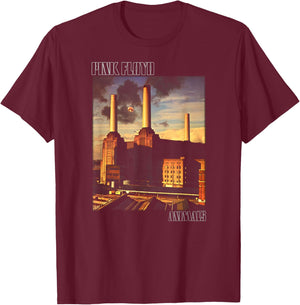 Official Pink Floyd Animal Cover Rock Band T-Shirt - T-Shirt | Maroon