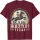 Houston Texas TX | cowboy skyline T-Shirt - T-Shirt | Maroon