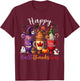 Happy Hallothanksmas Coffee Lover Halloween Merry Christmas T-Shirt - T-Shirt | Maroon