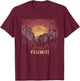 Yosemite - US National Park Vintage Men Women Kids Retro T-Shirt - T-Shirt | Maroon
