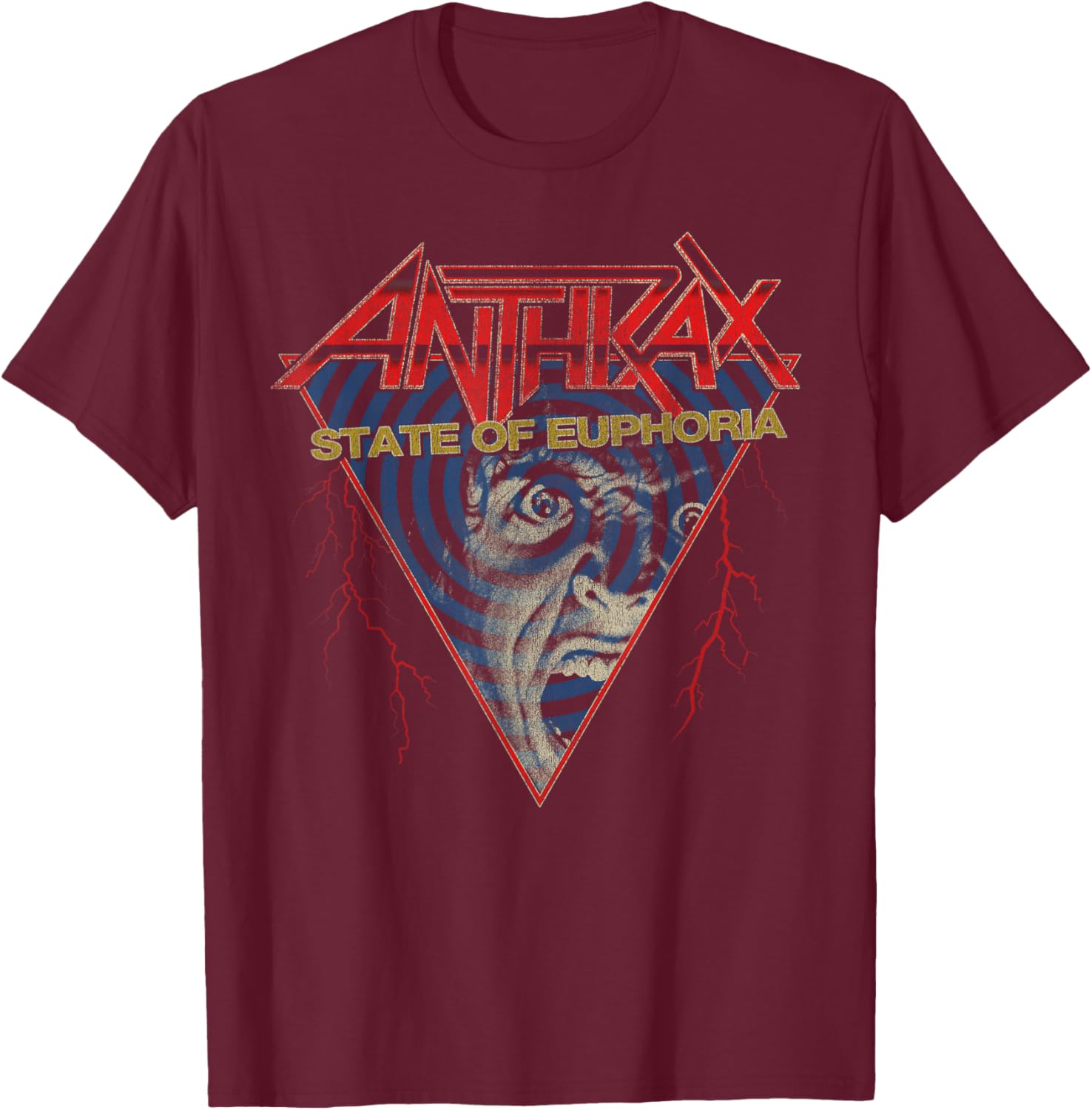 Anthrax – Optical Euphoria T-Shirt - T-Shirt | Maroon