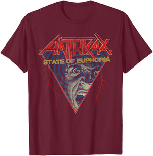 Anthrax – Optical Euphoria T-Shirt - T-Shirt | Maroon