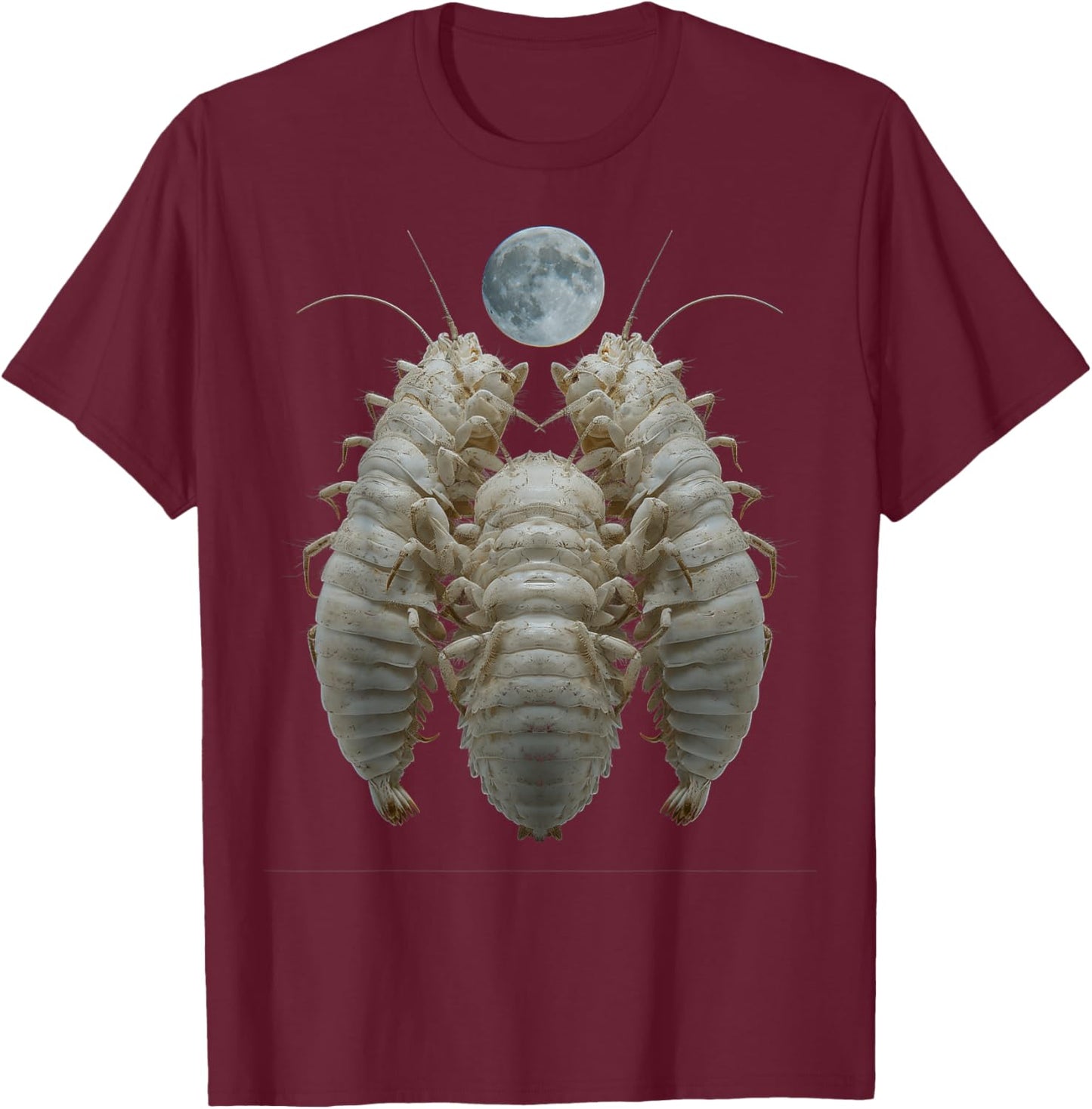 Isopods Isopod Howling Moon T-Shirt - T-Shirt | Maroon