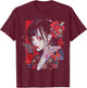 Anime Manga Motif Illustration Anime T-Shirt - T-Shirt | Maroon