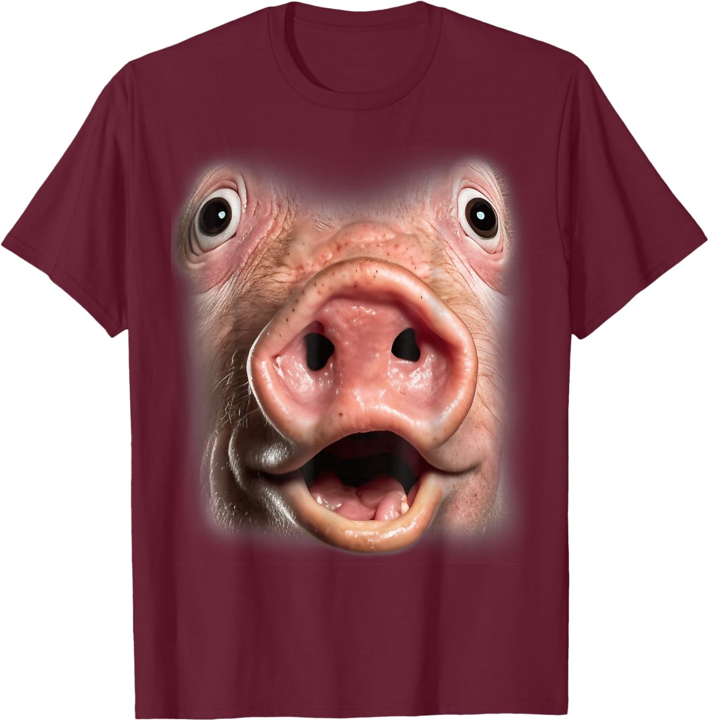 Funny Pig Face Funny Oddly Specific Dank Meme T-Shirt - T-Shirt | Maroon