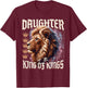 Daughter of King Lion Y2K Trendy Jesus Apparel Christian T-Shirt - T-Shirt | Maroon