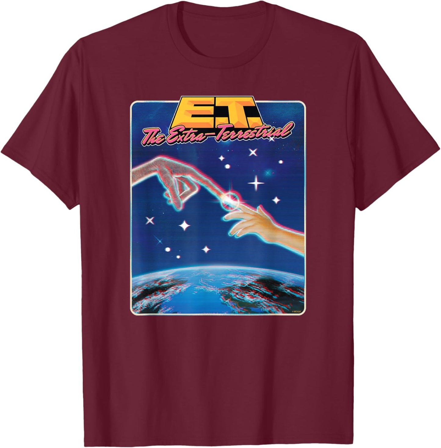 E.T. The Extra-Terrestrial 80's Style T-Shirt - T-Shirt | Maroon