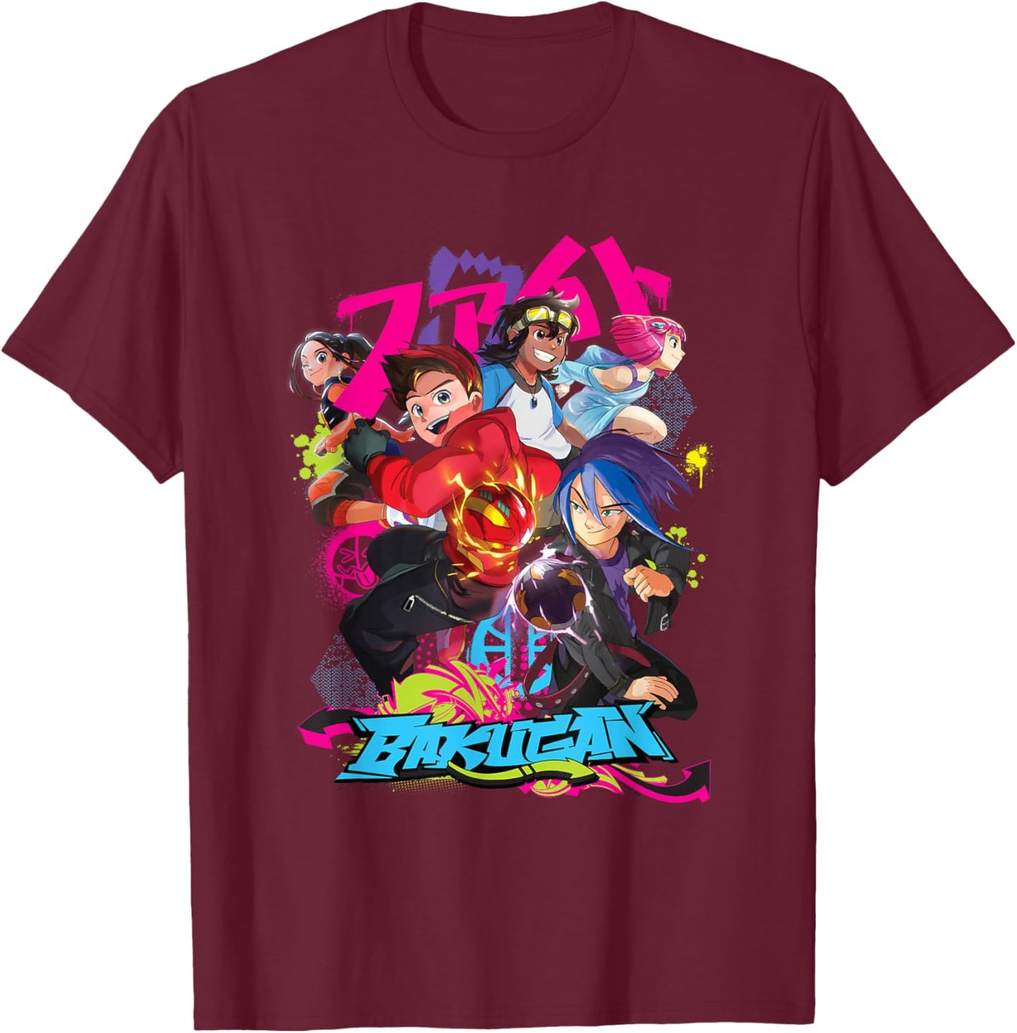 Bakugan Brawlers Team T-Shirt - T-Shirt | Maroon