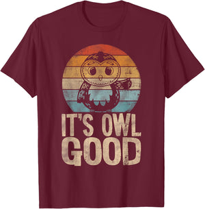 Funny Owl, Funny Bird, Funny Animal Saying, Owl Lover, Owl T-Shirt - T-Shirt | Maroon