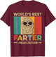 Worlds Best Farter I Mean Father Fathers Day Monkey Dad T-Shirt - T-Shirt | Maroon
