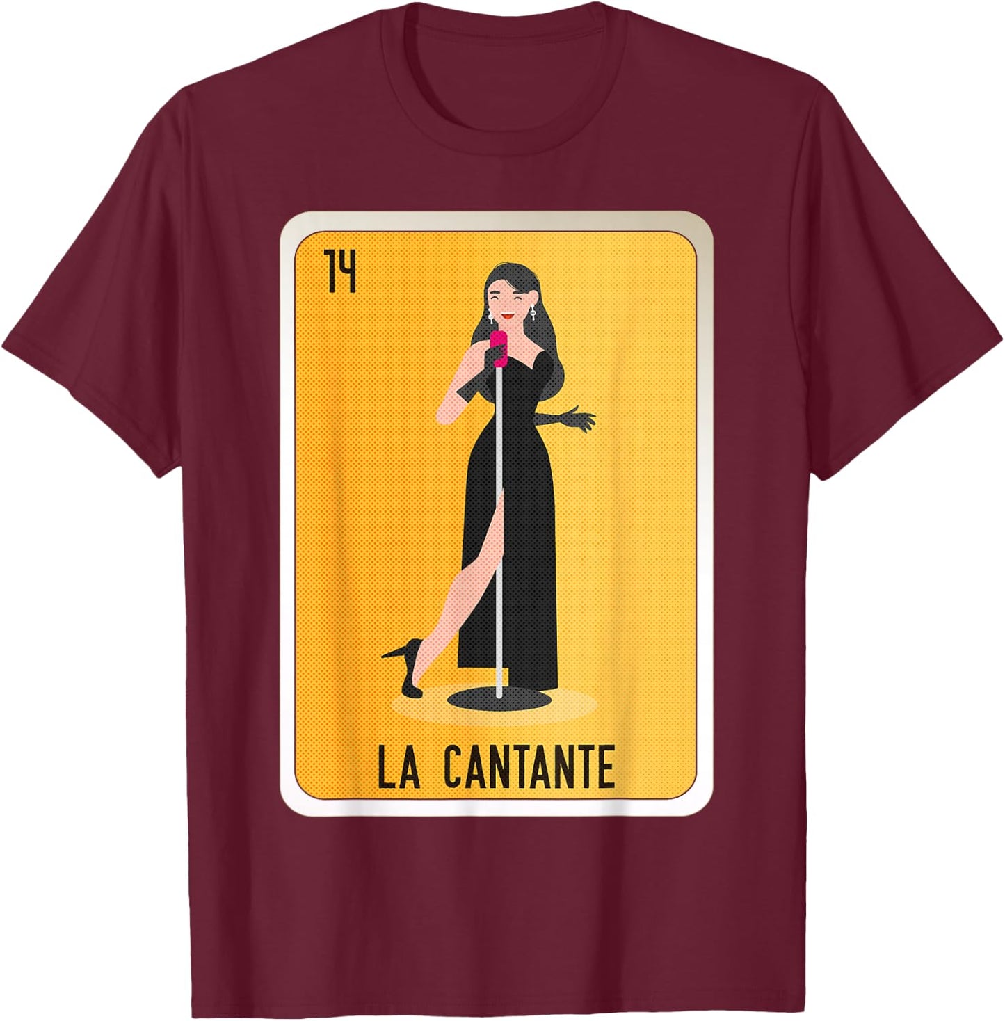 La Cantante Mexican Slang Chicano Bingo Cards T-Shirt - T-Shirt | Maroon
