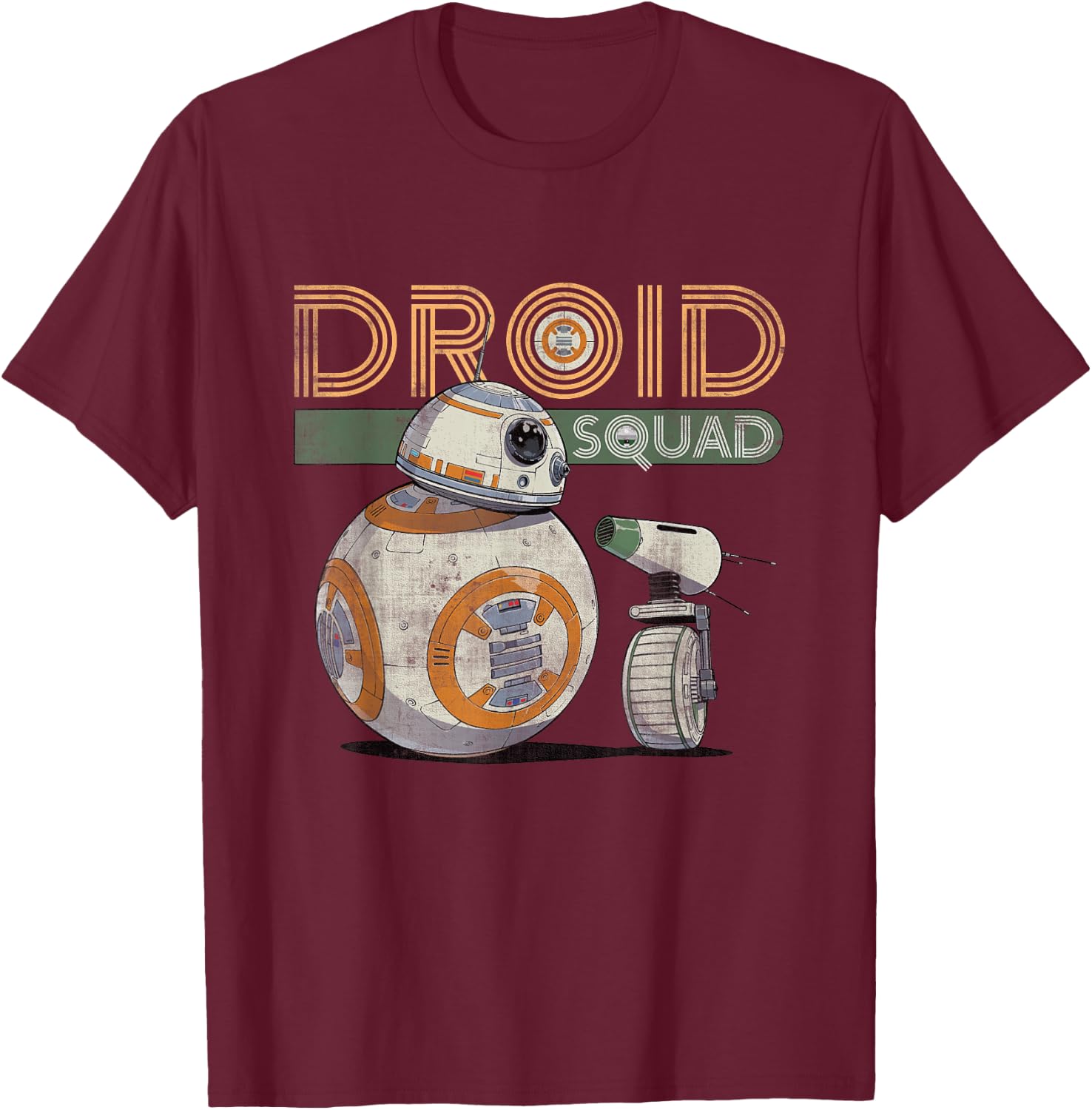 Star Wars Rise of Skywalker BB-8 & D-O Droid Squad T-Shirt - T-Shirt | Maroon