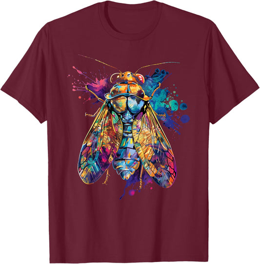 Cicada Emergence 2024 Brood XIII XIX Entomology Entomologist T-Shirt - T-Shirt | Maroon