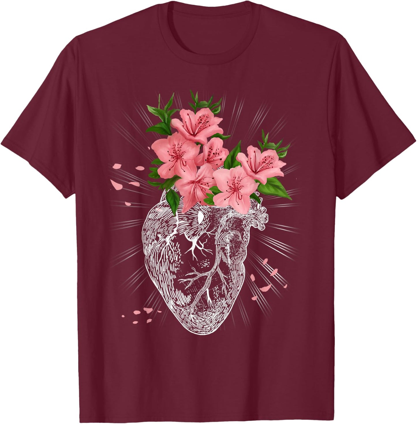 Pastel Goth Gift Cardiologist Human Heart Anatomical Emo T-Shirt - T-Shirt | Maroon