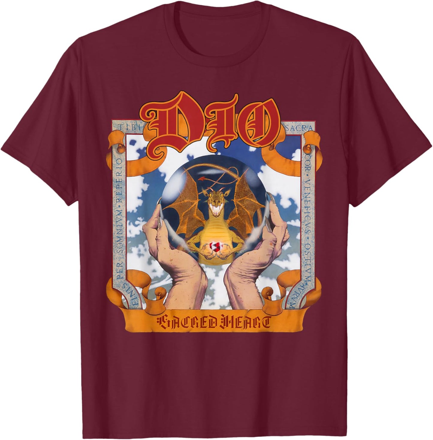 Dio – Sacred Heart Black T-Shirt - T-Shirt | Maroon