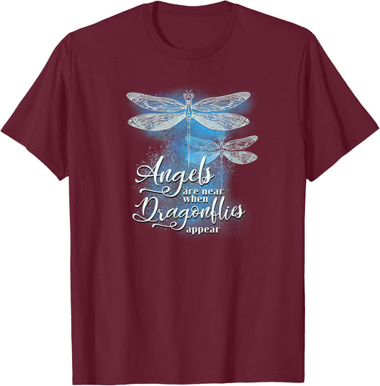 Dragonfly Gifts Dragonflies Clothes Hippie Gift Wings T-Shirt - T-Shirt | Maroon
