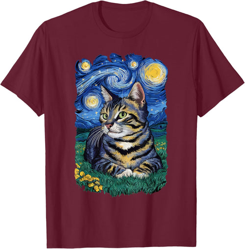 Van Gogh Cat Gifts Tabby Cat Owner Cat Lady