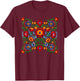 Funny Ukrainian Embroidery Traditional Flowers National Art T-Shirt - T-Shirt | Maroon