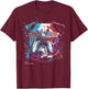 English Bulldog Dog 4th of July American Flag USA Funny Women Kids Men T-Shirt - T-Shirt | Maroon