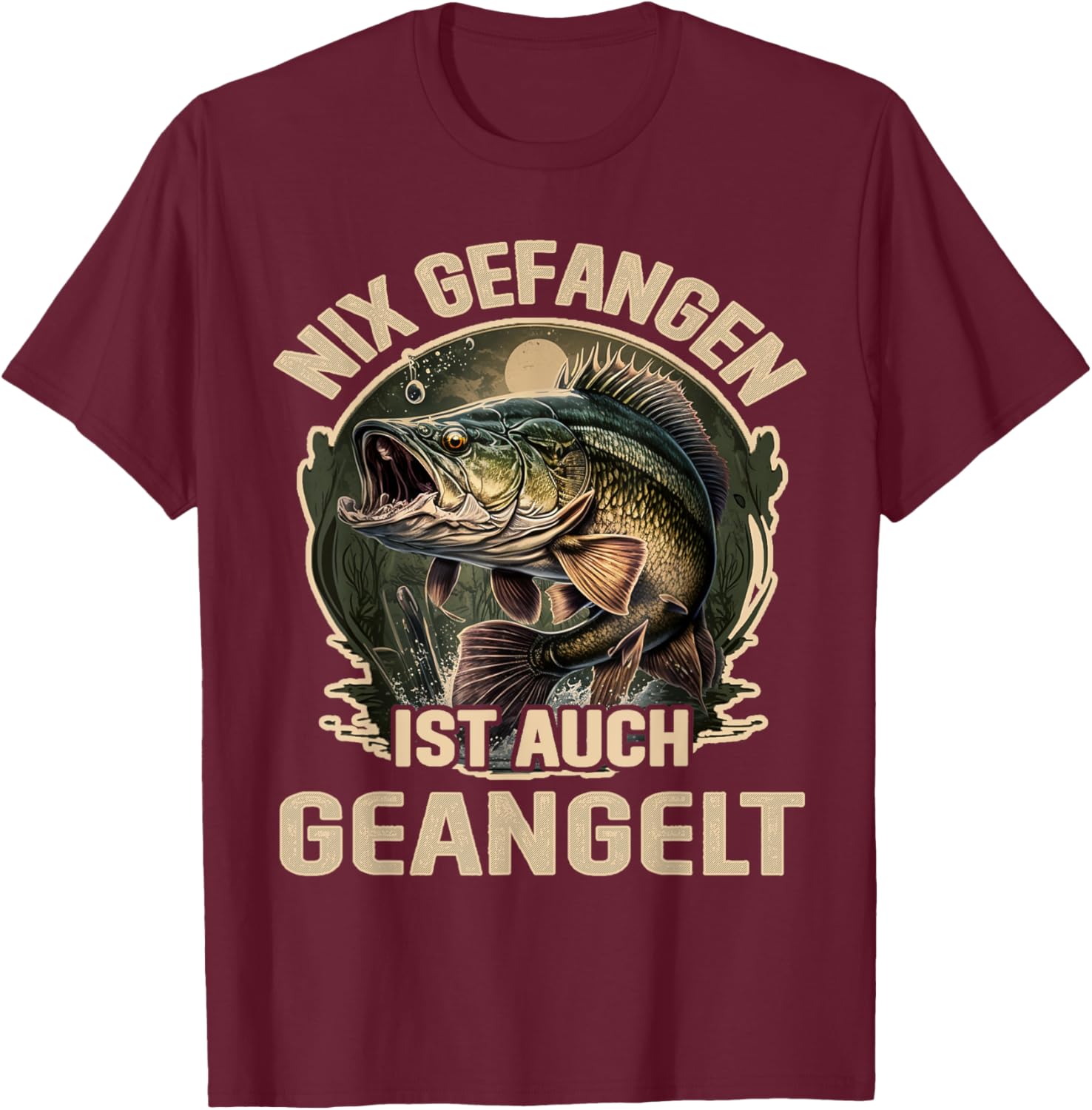 Angler Angeln lustige Angelsprüche Geschenk, Lustiges Angel , Schwarz, S T-Shirt - T-Shirt | Maroon
