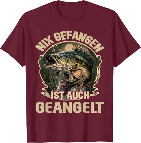 Angler Angeln lustige Angelsprüche Geschenk, Lustiges Angel , Schwarz, S T-Shirt - T-Shirt | Maroon
