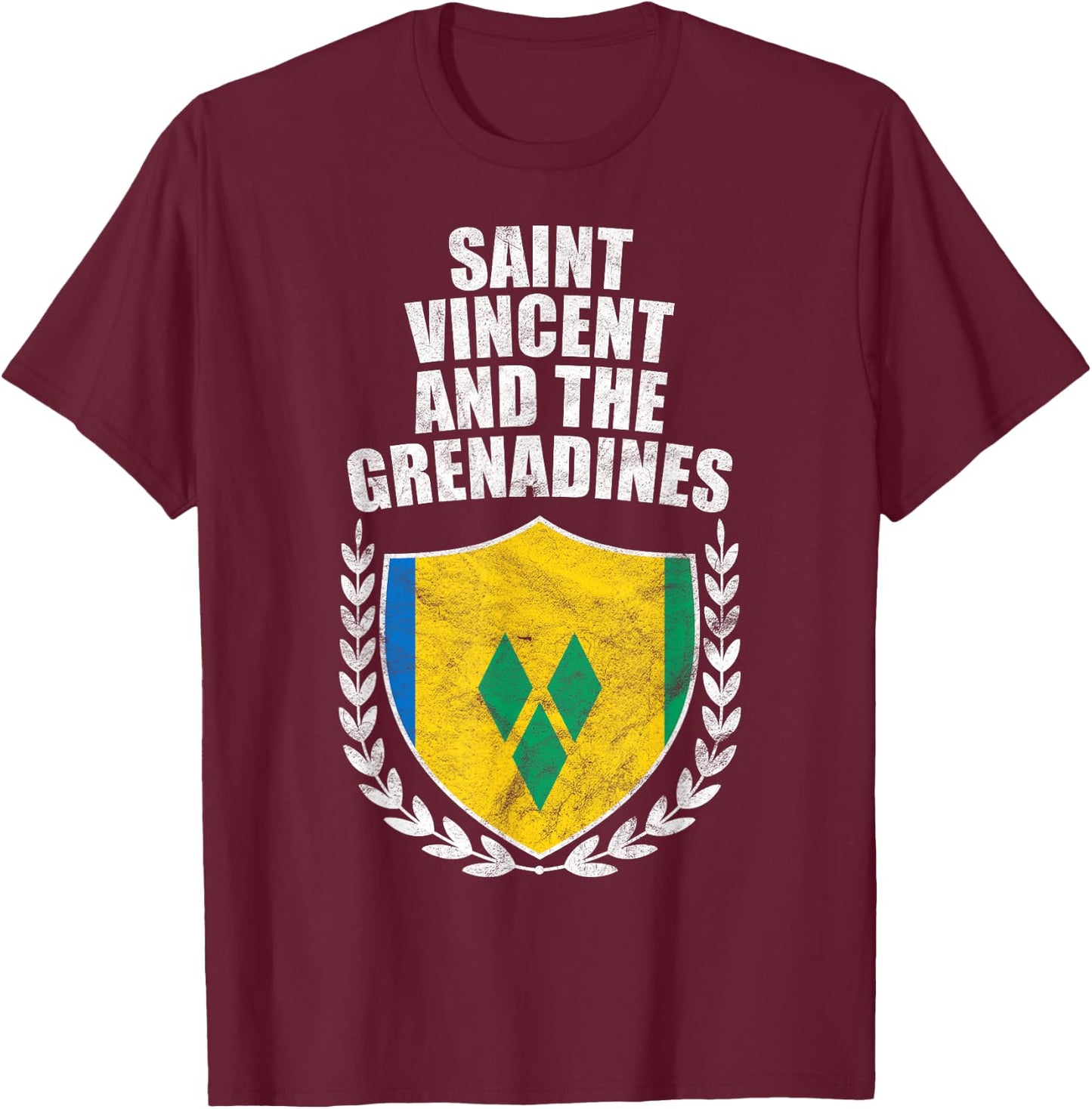 Saint Vincent and the Grenadines T-Shirt - T-Shirt | Maroon