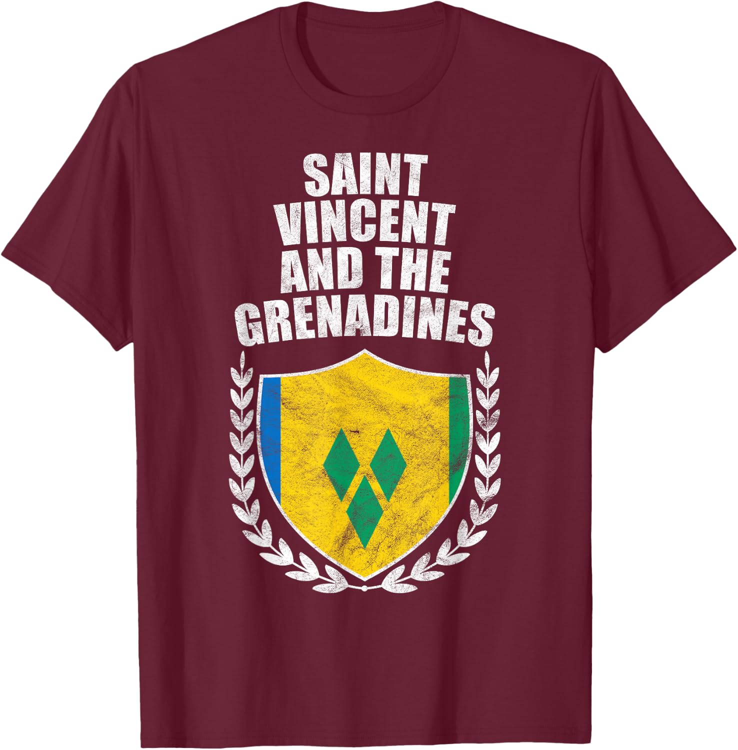 Saint Vincent and the Grenadines T-Shirt - T-Shirt | Maroon