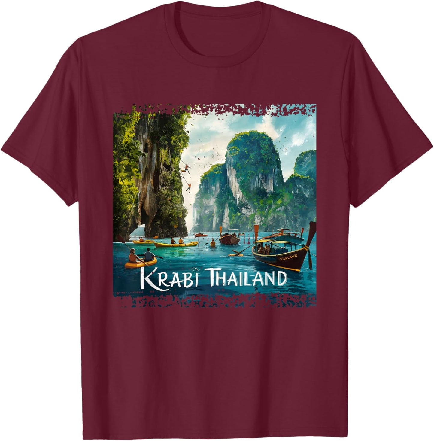 Krabi Thailand T-Shirt - T-Shirt | Maroon