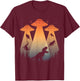 Cool Dinosaur Art Women UFO Alien Abduction Dinosaur T-Shirt - T-Shirt | Maroon
