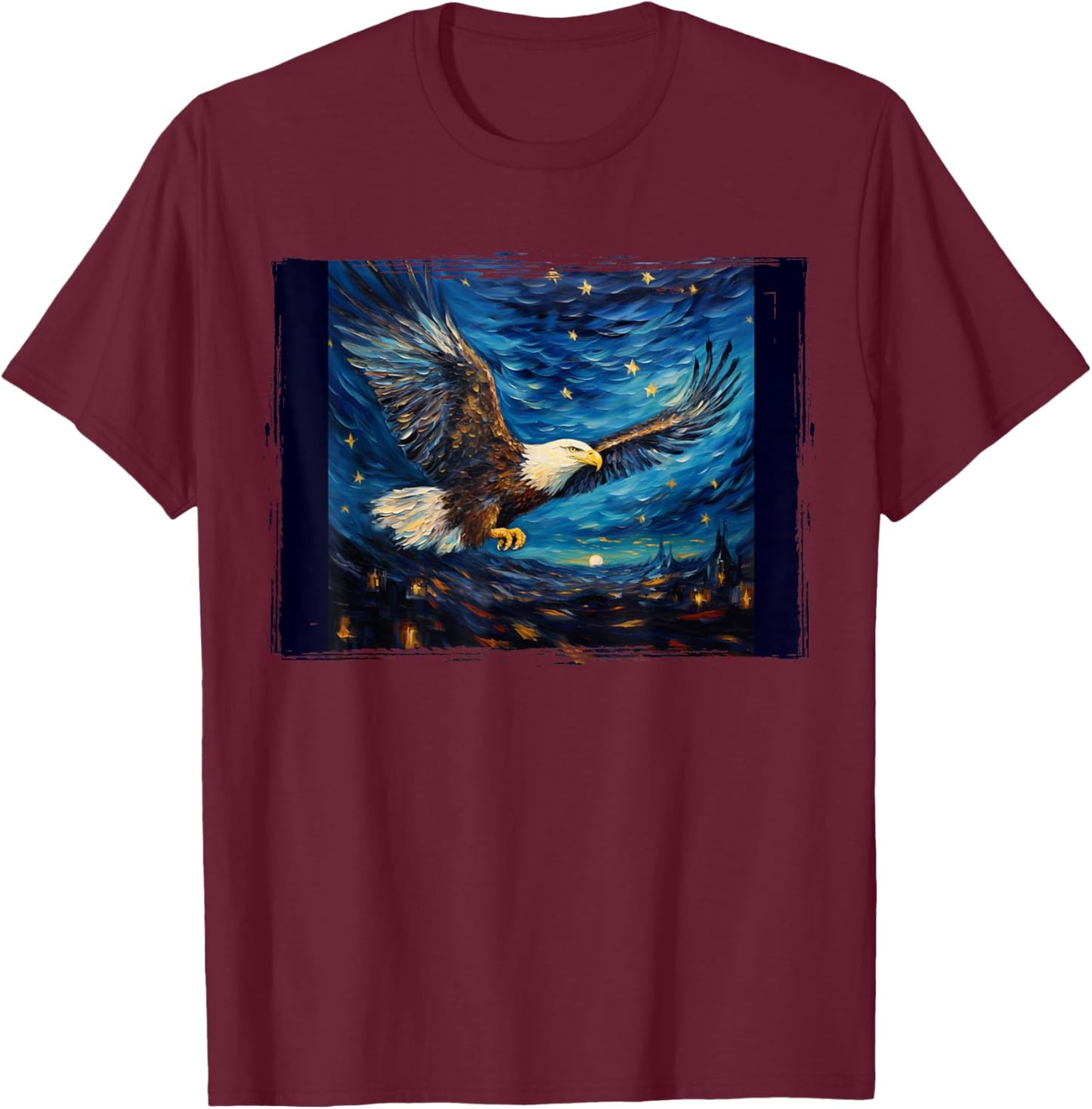 American Bald Eagle T-Shirt - T-Shirt | Maroon