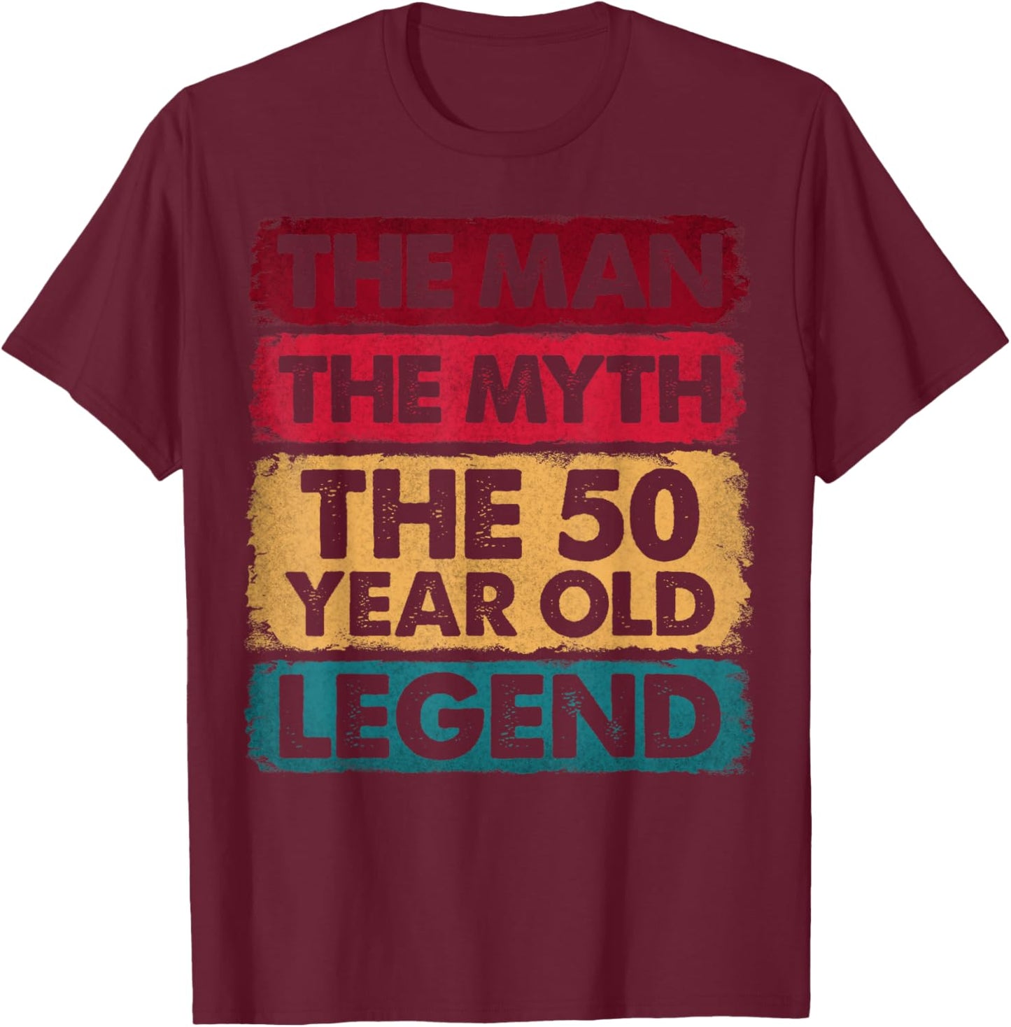 50th Birthday 50 Year Old Gifts Legend Limited Edition T-Shirt - T-Shirt | Maroon