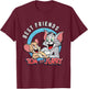 Kids Tom and Jerry Best Friends Portrait T-Shirt - T-Shirt | Maroon