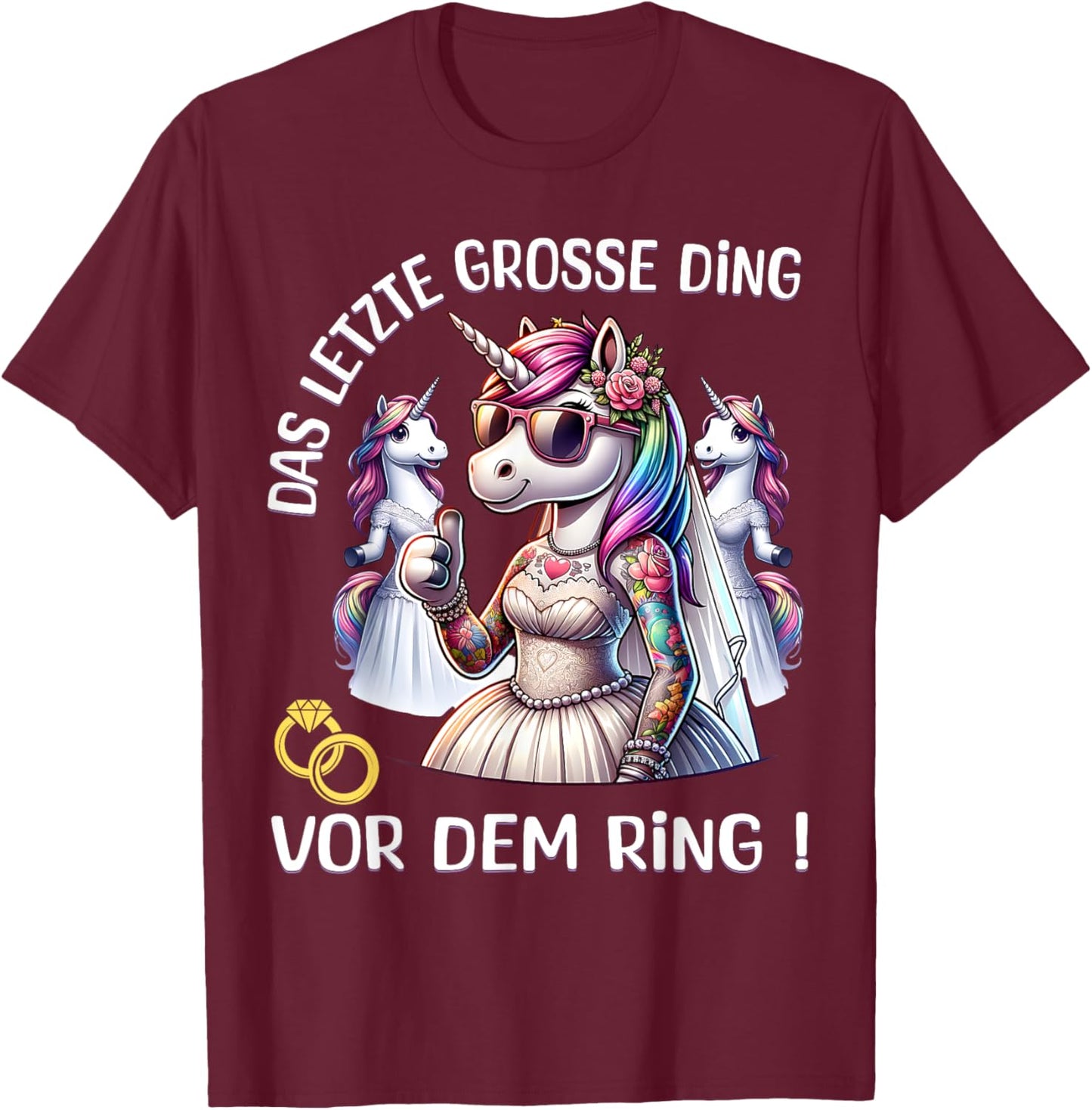 JGA Team Braut Junggesellinnenabschied Poltern Frauen T-Shirt - T-Shirt | Maroon