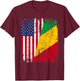 CONGOLESE American Flag | Men Women Kids | CONGO T-Shirt - T-Shirt | Maroon