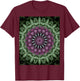 Fantasy Floral Mandala Rose Pink, Pale Green T-Shirt - T-Shirt | Maroon