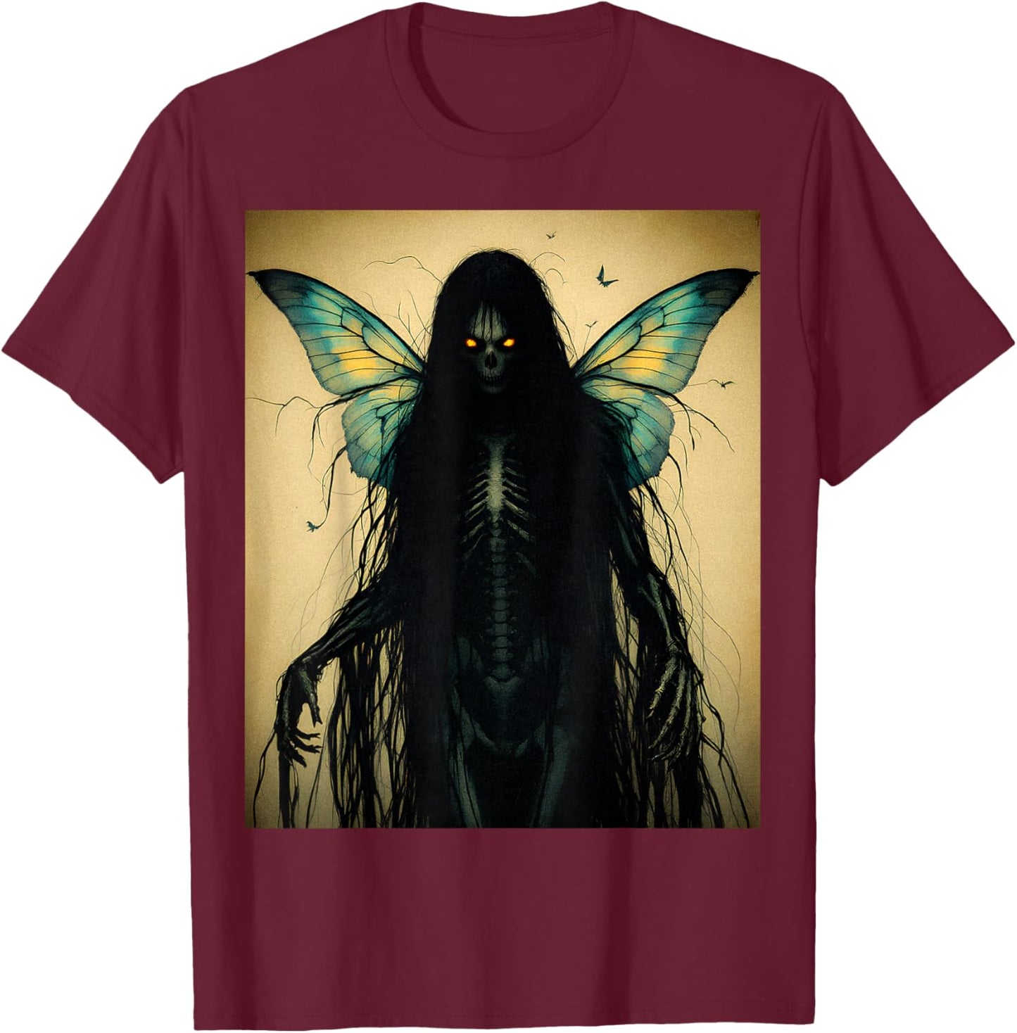 Ethereal Fairy Gothic Dark Art Aesthetic Grunge Horror T-Shirt - T-Shirt | Maroon